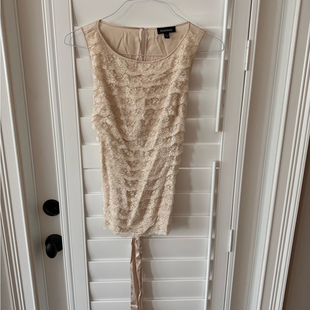 Bebe Cream Lace Top
